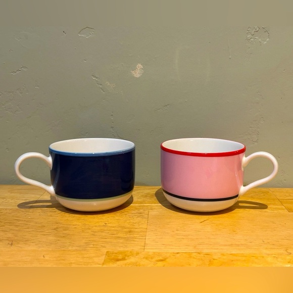 kate spade Other - Set of 2 Kate Spade Pink & Blue Make It Pop Porcelain Teacups. Brand New!